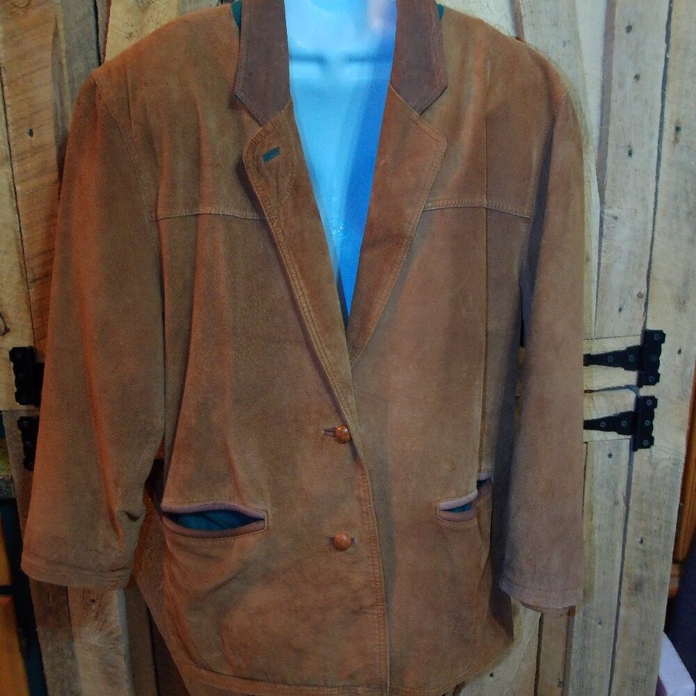 VTG Outback Red - Men's Suede 'Casual Leather Games' Jacket size medium